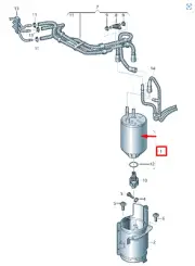VOLKSWAGEN CRAFTER SZ Fuel Filter 2N0127401R NEW GENUINE