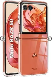 [USTIYA] Case for Motorola Moto RAZR 50 5G Case Clear TPU Protector Cover Transparent Soft