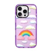 iPhone 16 Pro Impact Case Kawaii Rainbow