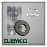 Clemco 01355 CT-6 Tungsten Carbide Lined Short Straight Nozzle, 3/8" Orifice