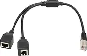 RJ45 Ethernet Splitter Cable, 1 Male to 2 Female Port, Stable Fast Transmission, for Router Modem
