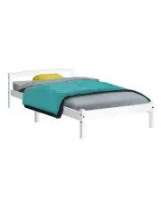 [Artiss] Bed Frame Mattress in White