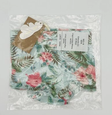Angel Dear Baby Bloomers Diaper Cover Shorts Pink Hibiscus Flowers 6-12 Months