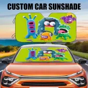 Monster Auto Sun Shade, Windshield sunshade, Cute colorful sunshade, Car Wind