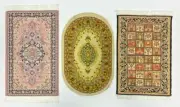 (3pc) Miniature Dollhouse Woven Rug 6" x 9" Herbert 606, Bahr902, Alborz 609