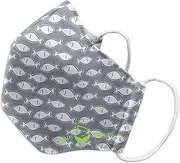 green sprouts Reusable Face Mask for Child-Gray Fish-Child, Gray