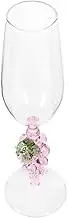 CRILSTYLEO Elegant High Foot Glass Wine Goblet Romantic Decorative Flute for Parties and Stylish Tableware for Wine Lovers and Present Giving