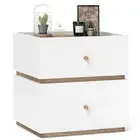 2-Drawer Nightstand Bedside Table Modern End Table Side Table Bedroom White