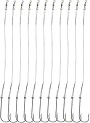 20pcs/Pack Fishing Hook Rigs Nylon-Coated Fishing Line Leader with Stainless Steel Fishing Hook