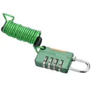 Luggage Cable Lock 4 Digit Combination Padlock 3.3Ft Spring Cable Green