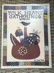 FOLK HEART GATHERINGS-BOOK ONE- DECORATIVE PAINT BOOK-43 PGS.--BY SUSAN FOUTS