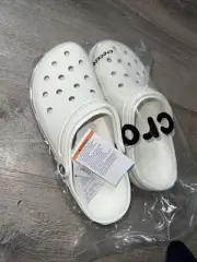 Crocs Unisex-Adult Classic Clogs White (men size 9/women size 11/ men size8/W11
