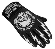 HolyFreedom Tools perforated Motorcycle Gloves, black-white, Size 2XL for Men Black White