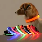 Dog Collar Nylon LED Night Safety Flashing Glow In The Dark Pet Dog Leash pet Do