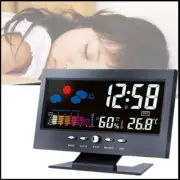 Electronic Digital Clock LED Display Desk Table Temperature Alarm Time Modern MI