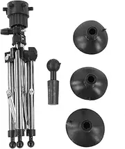 METAL MANNEQUIN HEAD STAND ADJUSTABLE HAIRDRESSING TRAINING HEAD TRIPOD, STABLE DISPLAY STAND FOR WIG HAIRDRESSING SALONS (metal)
