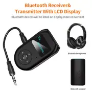 Bluetooth 5.0 Audio Receiver Transmitter LCD Display Handfrees Calling 3.5mm AUX