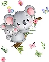 Butterfly Window Clings | Cute Koala Window Stickers Decals,Window Stickers Decals, Removable Electrostatic PVC Wall Art Decorations for Shop Kids Room