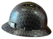 Wire Fence Black Full Brim Hard Hat with with Fas-trac Suspension
