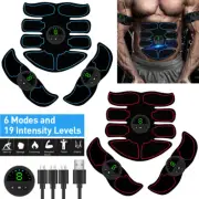 Wireless Body EMS Muscle Fitness ABS Stimulator Toner Massager Abdominal Trainer