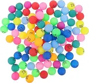 TOYANDONA 100 Pcs Bingo Balls Raffles Balls(1-100) Numbered Balls – Plastic Draw Balls for Raffles, Fundraisers, Bingo Games Night & Events Printed Pong Balls with Numbers