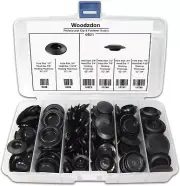 141 Pcs Plugs In Box Auto Body Black Plastic Hole Plug Button And Flush