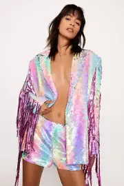 Nastygal Sequin Jacket US4 UK8 - perfect for the Eras tour!