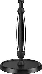 Paper Towel Holder Countertop Black Stainless Steel with Weighted Base(Black)