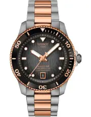 [Tissot] Seastar 1000 Powermatic 80 40mm T1208072205101 Watch in Rose Gold/Black