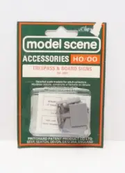 Model Scene Accessories 5093, Trespass & Board Signs (6), OO / HO Scale