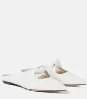 [Khaite] Khaite Rowan leather flats AU 10 white
