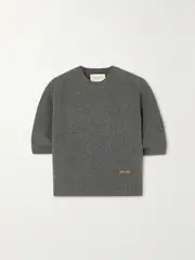 [Gucci] Gucci - Horsebit-detailed Cashmere Sweater - Gray - S S Gray