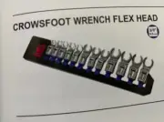 jimy Crows Foot Flex Head Socket Set 3/8" CrV 12pc SAE