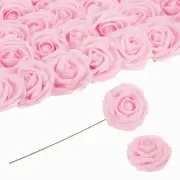 25pcs Foam Roses Artificial Flower Fake Roses with Stems, LIght Pink