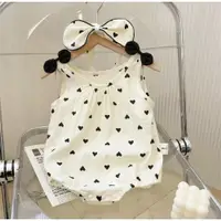 在飛比找ETMall東森購物網優惠-嬰兒夏裝新生兒衣服女寶寶連體衣滿月百天公主超萌包屁衣夏季爬服