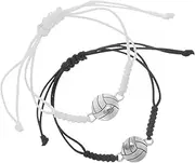 Yardwe Volleyball Team Spirit 2pcs Volleyball Bracelets Cheer Bracelets Sports Accessory