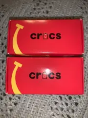 LOT OF 2 McDONALD'S CROCS HAPPY MEAL Mini Crocs #5 Key Chain Red 2024