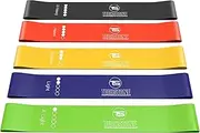 Resistance Bands Devices for Men - (Set of 5) Sports Fitness and Women Resistance Bands Rubber Bands Strength Training Booty Elastic Band for Home, Gym, Gym, Yoga & Pilates