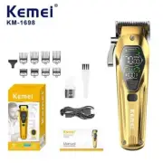 Kemei Professional Gold Hair Clipper with Rechargeable LCD Display KM-1698