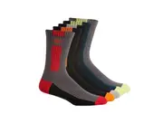 Men 15 X Kinggee Work Socks Multi-Colour Crew Cotton/Polyester - Multi-colour