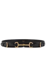 Celine Crecy Belt with Horsebit in Black