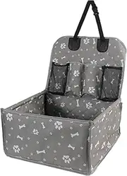 Dog Car Seat - Dog Car Seat Carry Bag with Pockets Puppy Car Seat Carry Bag, Pet Carrier for Travel Cots for Dogs, Adjustable Strap, Medium Cat Car Seat Made of Waterproof