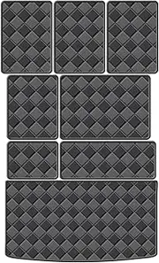 WDYOYS Cargo Mat for 2022-2025 Jeep Wagoneer/Jeep Grand Wagoneer 8 Seats (Not fit L) Trunk Mat & 2ND+3RD Row Rear Backrest Mat, All Weather Rear Cargo Liner Back Seat Cover Protector