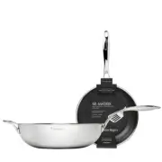 New Stanley Rogers Matrix 26cm Frypan & 32cm Wok Non-Stick Suits Induction | 2pc
