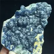 277g Natural Blue Fluorite With Quartz Crystal Cluster Point Miner