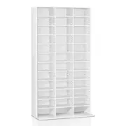 Adjustable Book Storage Shelf Rack Unit - White