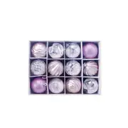 2 Sets Christmas Ball Christmas Tree Ball Decor Bauble Party Hanging Ornament for Home Xmas Decoration Gifts B pink