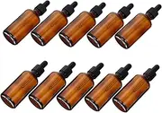 WOONEKY 10pcs Portable Glass Essential Oil Dropper Bottles UV Protection Leak Resistant Design for Aromatherapy DIY Blends