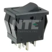 NTE Electronics 54-078 ROCKER SWITCH DPDT 8A 125VAC SNAP-IN SOLDER LUG TERMINALS