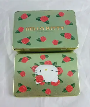 【震撼精品百貨】Hello Kitty 凱蒂貓 方形鐵盒 玫瑰 震撼日式精品百貨